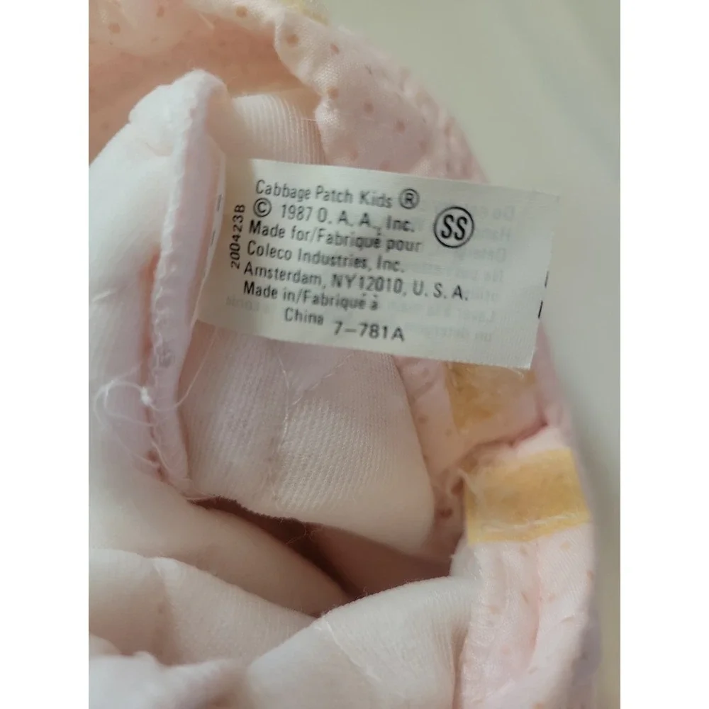 Vtg 1987 Coleco‎ Cabbage Patch Kids CPK Pink Quilted Bunting Sleeper 80s